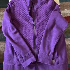 LL Bean Purple Quilted Zip-Up Jacket